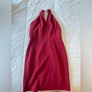 Lulus, women’s small, wine red halter bodycon dress